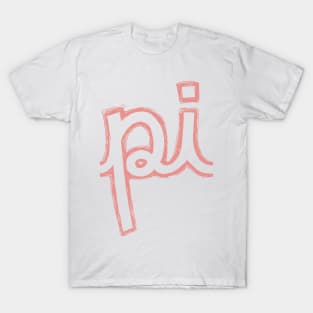 Pi Cursive Greek Letter T-Shirt